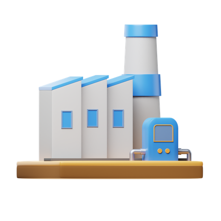Manufacturing Plant  3D Icon