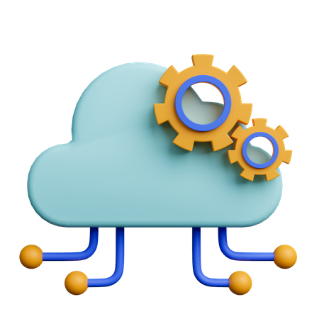 Manutenção na nuvem  3D Icon