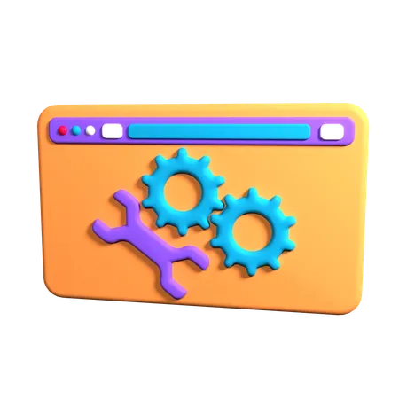 Manutenção Web  3D Icon