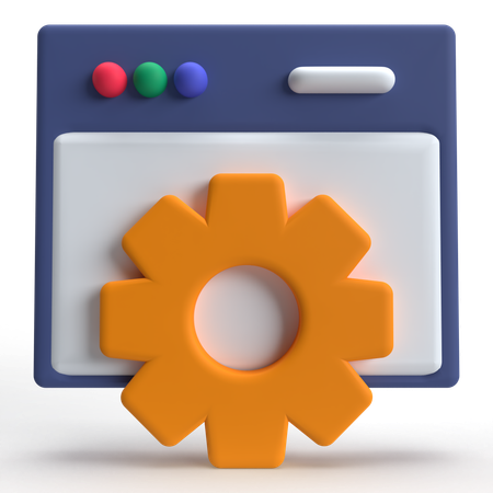 Manutenção Web  3D Icon