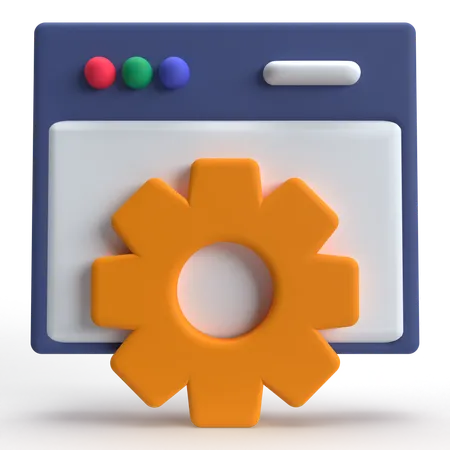 Manutenção Web  3D Icon