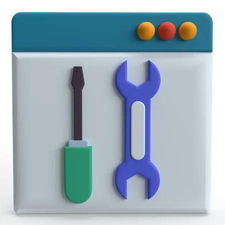 Manutenção Web  3D Icon