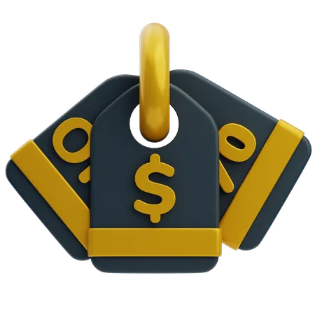Many Discount Tag  3D Icon