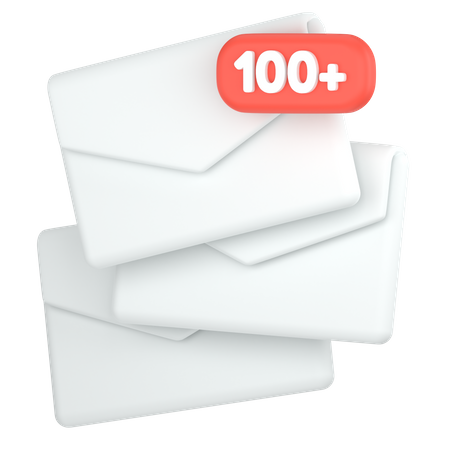 Many email  3D Icon