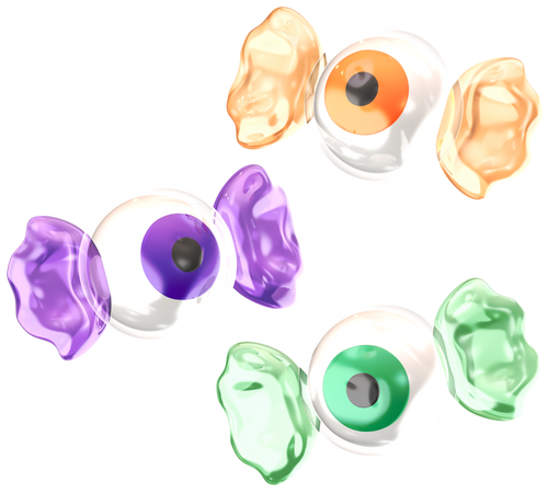 많은 눈알 사탕  3D Icon