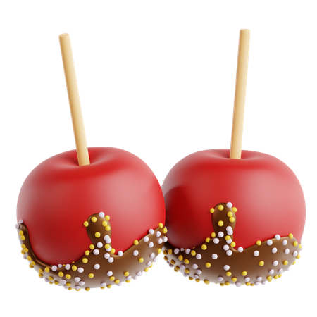 Manzana de caramelo  3D Icon