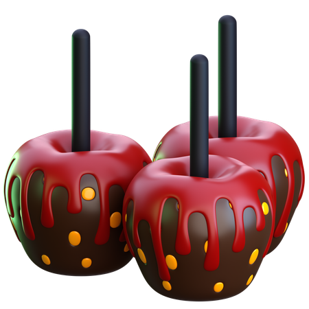 Manzana caramelizada  3D Icon