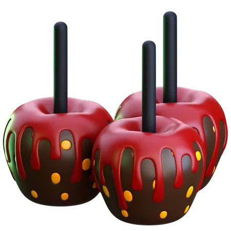 Manzana caramelizada  3D Icon