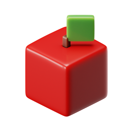 Manzana cubo  3D Icon