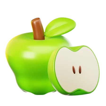 Manzana verde  3D Icon