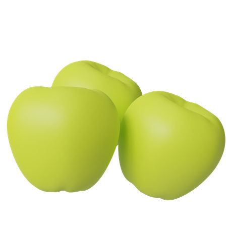 Manzana verde  3D Icon