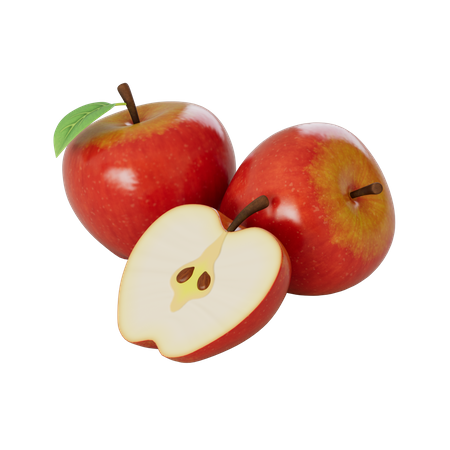 Manzanas  3D Illustration