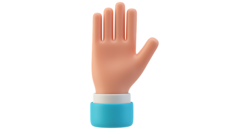 Mão aberta  3D Icon