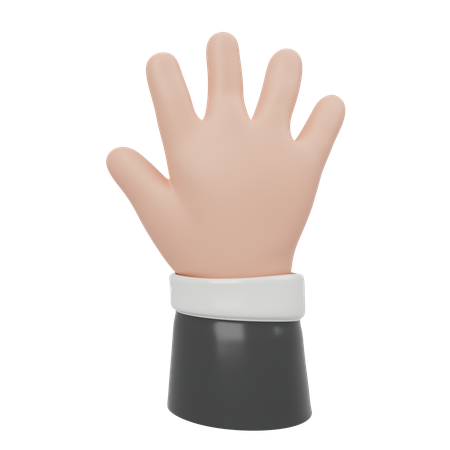 Mão aberta  3D Icon
