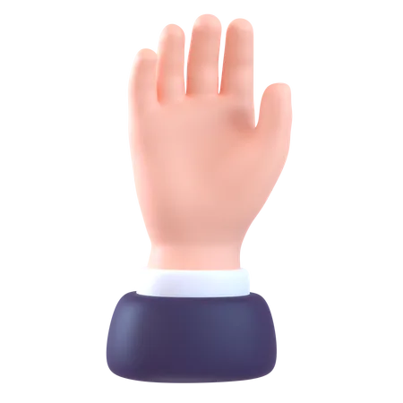 Mão aberta  3D Icon