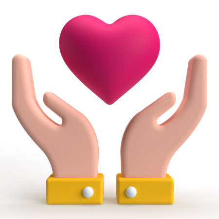 Mão amor  3D Icon