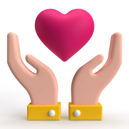 Mão amor  3D Icon