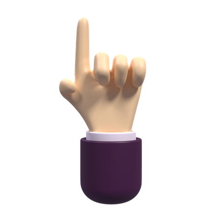 Mão apontando  3D Icon