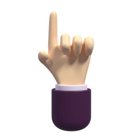 Mão apontando  3D Icon