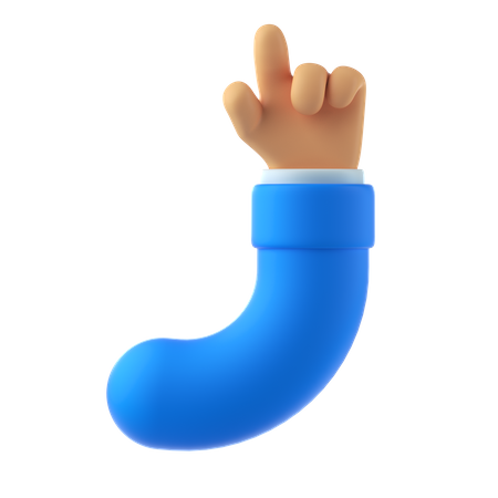 Mão apontando o dedo  3D Icon