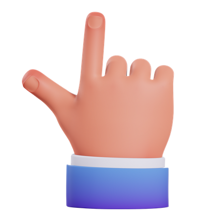 Mão apontando o dedo  3D Icon