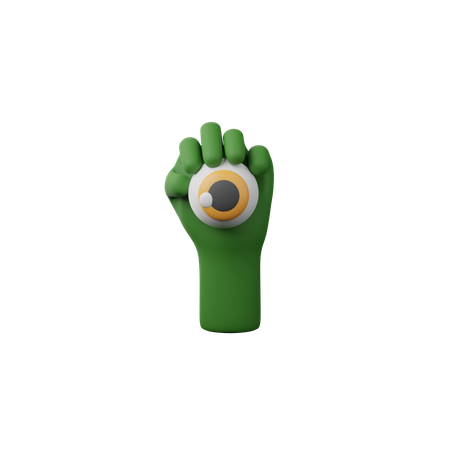 Mão de zumbi com olho  3D Icon