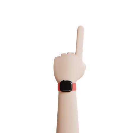 Mão com smartwatch  3D Icon
