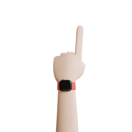 Mão com smartwatch  3D Icon