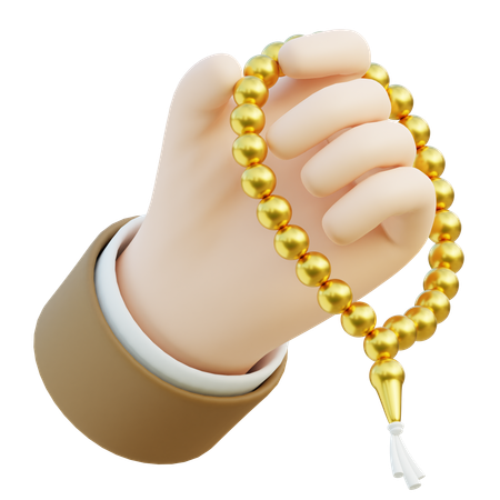 Mão com tasbih  3D Icon