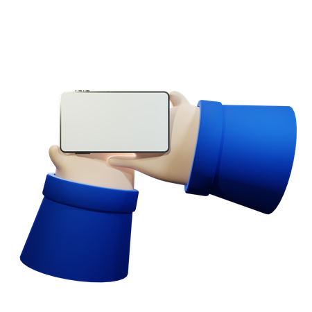 Mão compartilhando smartphone  3D Icon