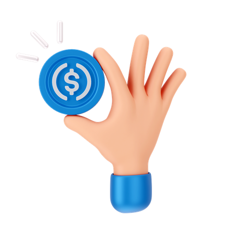 Mão de dólar  3D Icon