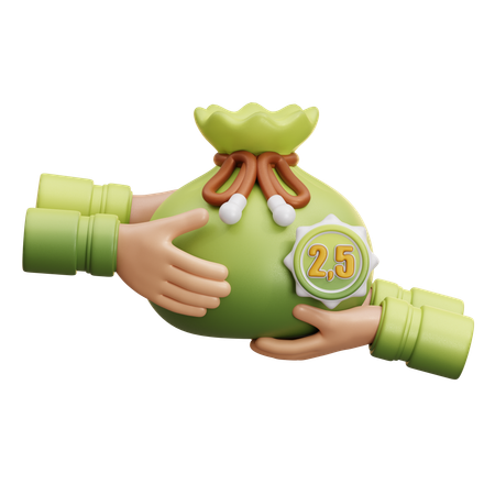 Mão dê zakat  3D Icon