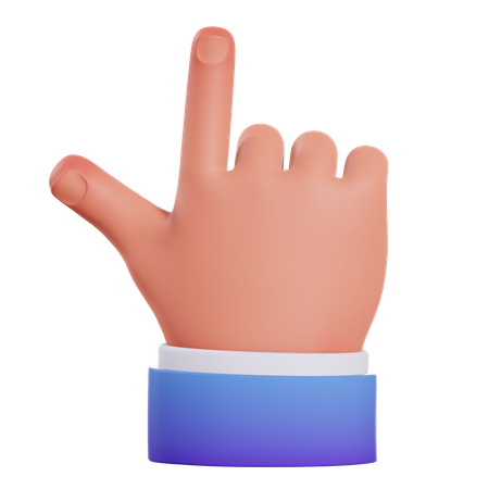 Mão apontando o dedo  3D Illustration