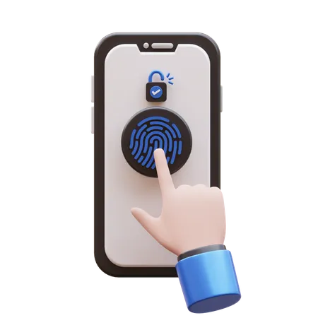 Impressão digital de gesto de mão  3D Icon