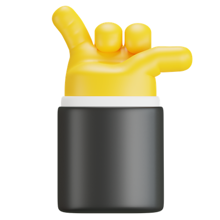Mão mostrando sinal de pendurar solto  3D Icon