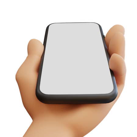 Mão mostrando o telefone Android  3D Icon