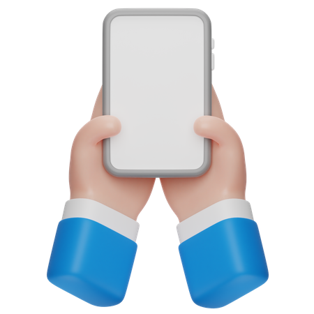 Mão segura o telefone  3D Icon