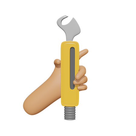 Mão segurando a chave  3D Icon