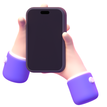 Mão segurando o iphone  3D Icon