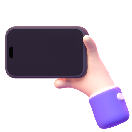 Mão segurando o iphone  3D Icon