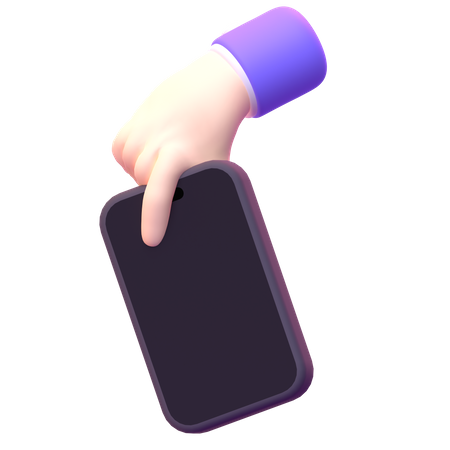 Mão segurando o iphone  3D Icon