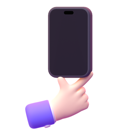 Mão segurando o iphone  3D Icon