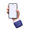Mão segurando smartphone