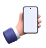 Mão segurando smartphone