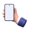 Mão segurando smartphone