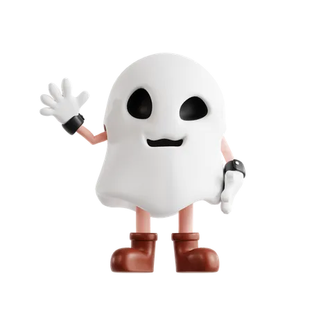 Mão de tecelagem fantasma  3D Illustration