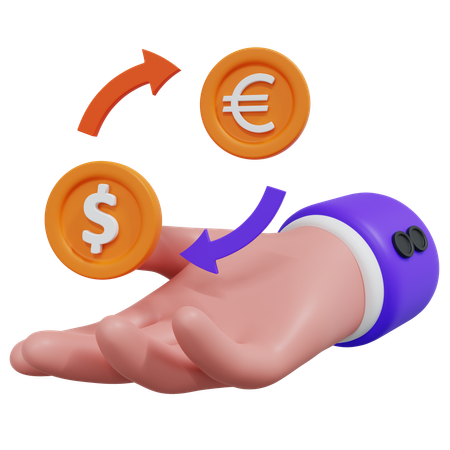 Troca de dinheiro manual  3D Icon