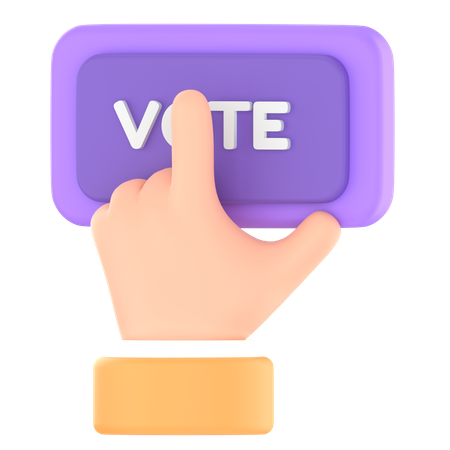 Mão de voto  3D Icon