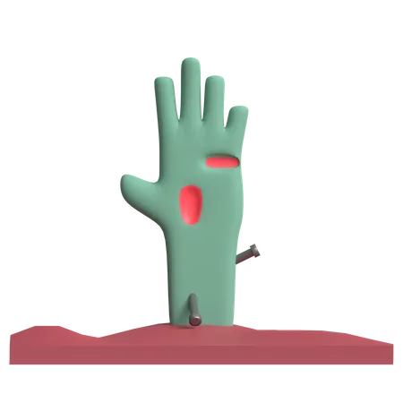 Mão Zumbi  3D Icon