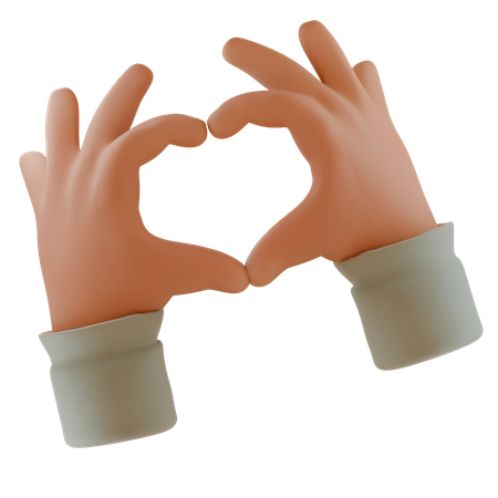 Mãos de amor  3D Icon